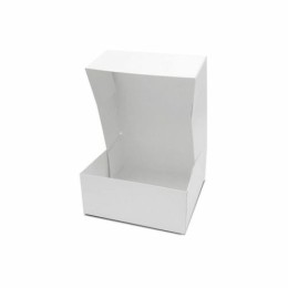 Boîte pâtissière blanche en carton 14 x 14 x 6 cm - par 50