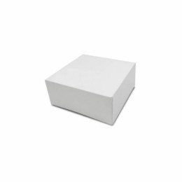 Boîte pâtissière blanche en carton 14 x 14 x 6 cm - par 50