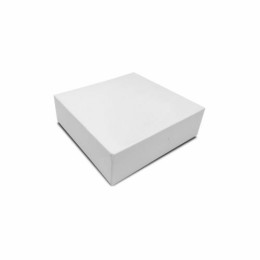 Boîte pâtissière blanche en carton 16 x 16 x 5 cm - par 50