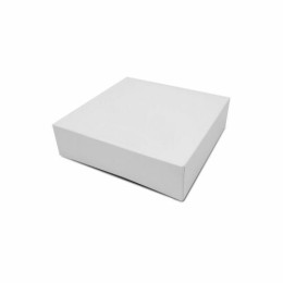 Boîte pâtissière blanche en carton 18 x 18 x 5 cm - par 50