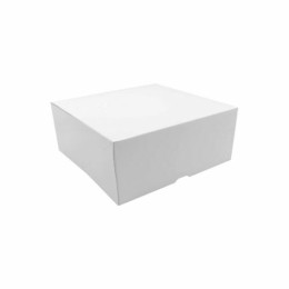 Boîte pâtissière blanche en carton 23 x 23 x 10 cm - par 50