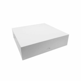 Boîte pâtissière blanche en carton 32 x 32 x 10 cm - par 25