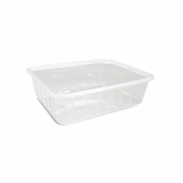 Barquette plastique micro-ondable 110 cl avec couvercle - par 100