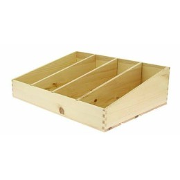 Cagette inclinée 3 réglettes amovibles en bois 40 x 30 x 12 cm - par 6
