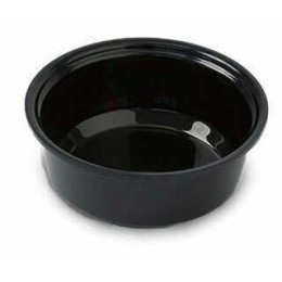 Saladier rond plexi noir pour kit carrousel ø 22 cm H. 8 cm