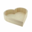 Corbeille cœur bois 22,5 x 19 x 5 cm - par 30