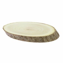 Plateau rondin ovale bois 25 x 15 x 2 cm - par 12