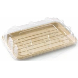 Couvercle RPET rectangulaire pour plateau 46 x 30 cm - par 50