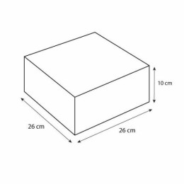 Boîte pâtissière blanche en carton 26 x 26 x 10 cm - par 50