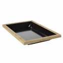 Plat Frame mélamine noir bord bois 42 x 28 x 5 cm