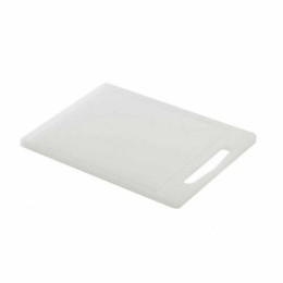 Planche de decoupe PEHD blanc à rigole avec pieds 35 x 25 x 1 cm