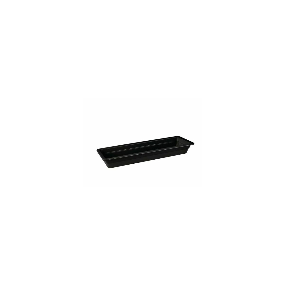 Plat mélamine noir GN 1/4 26 x 16 x 6,5 cm - La Bovida