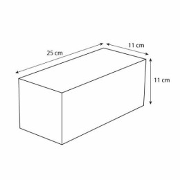 Boîte à buche carton blanc 25 x 11 x 11 cm - par 25