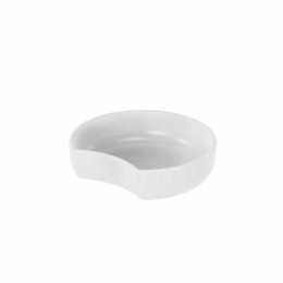 Plat mélamine Crescent blanc 22,5 x 20,8 x 6 cm