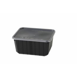 Boîte Carty PP noire avec couvercle transparent 750 ml - par 200