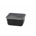 Boîte Carty PP noire avec couvercle transparent 750 ml - par 200