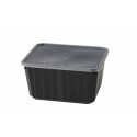 Boîte Carty PP noire avec couvercle transparent 1,15 l - par 200