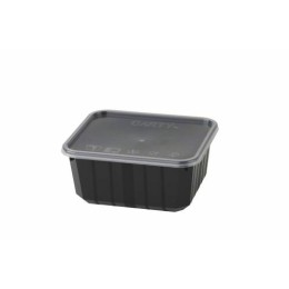 Boîte Carty PP noire avec couvercle transparent 450 ml - par 200