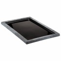 Plat mélamine noir bord gris 42 x 28 x 2,1 cm