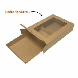 Boîte carton à fenêtre pour plateau grand - par 50