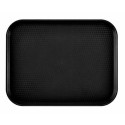 Plateau fast food PP noir 35,5 x 45,7 cm - par 12