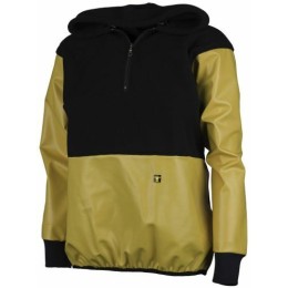 Sweat polaire à capuche Sotra noir et jaune taille L