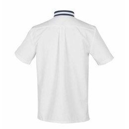 Veste manches courtes Hylo polycoton blanc/marine - taille 1