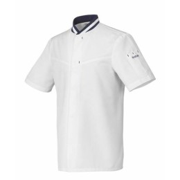 Veste manches courtes Hylo polycoton blanc/marine - taille 5