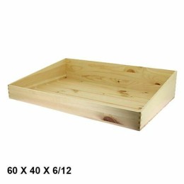 Cagette pin vernis inclinée 60 x 40 x 6 cm / 12 cm