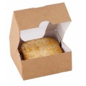 Boîte carton Kraft à fenêtre 140 x 140 x 60 mm - par 50