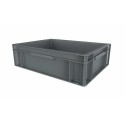 Bac plein gerbable PEHD gris 9L - 40 x 30 x 11,8 cm