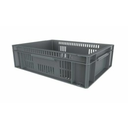 Bac ajouré gerbable PEHD gris 9L - 40 x 30 x 11,8 cm