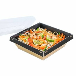 Boîte Luxifood carton kraft noir 120 cl + couvercle - par 20