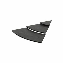 Escalier 3 niveaux HPL gris 50 x 84 x 10 cm