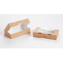 Boite carton kraft à fenêtre 200 x 120 x 40 mm - par 50