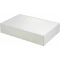 Boite traiteur carton blanc 35 x 26 x 6 cm - par 25