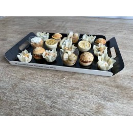 Plateau traiteur carton noir 28 x 19 cm - par 50