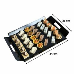 Plateau traiteur carton noir 34 x 25 cm- par 25