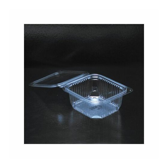 Barquette plastique avec couvercle Optipack 500 ml - par 600 Barquette plastique avec couvercle Optipack 500 ml - par 600