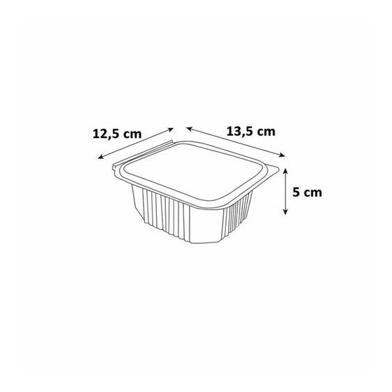 Barquette plastique avec couvercle Optipack 500 ml - par 600 Barquette plastique avec couvercle Optipack 500 ml - par 600