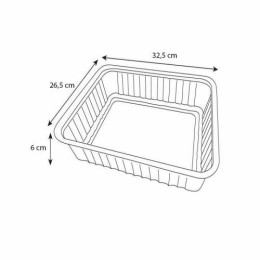 Barquette micro-ondes scellable GN 1/2 PP 370 cl - par 140