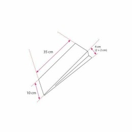 Sac sandwich kraft à fenêtre PP 39 x 9 + 6,5 cm - par 1000