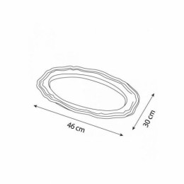 Plateau argenté régence PET 46 x 30 cm - par 50