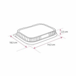Couvercle PET pour barquette aluminium 72,5 cl - par 110