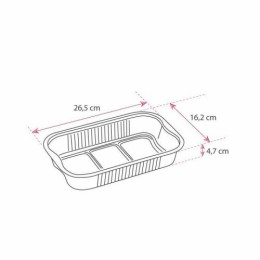 Barquette aluminium noir lisse Ready2Cook 1442 ml - par 150