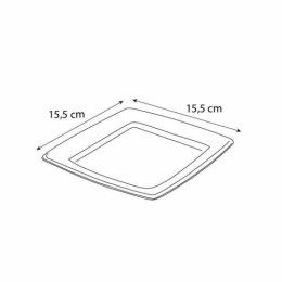 Assiette carrée bio 15,5 cm en bagasse - par 50