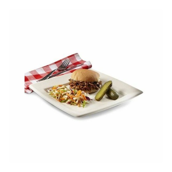 Assiette carrée bio 26 cm en bagasse - par 40