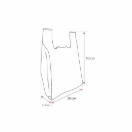 Sac bretelles "Commerce de proximité" PEBD 50 µ 50 x 30 + 7 cm - par 500