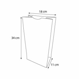 Sac kraft brun 34 x 18 + 11 cm  - par 500