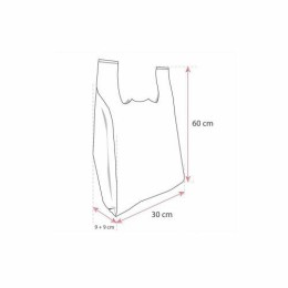 Sac bretelles blanc grosses volailles 50 µ 30 x 60 + 9 cm - par 500